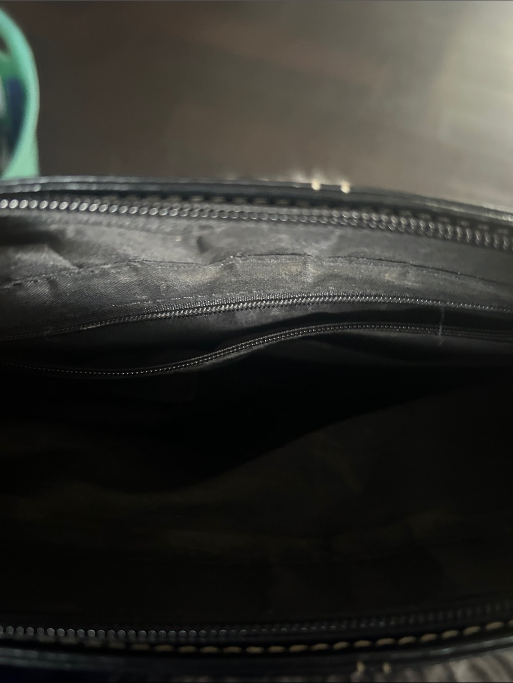 kate spade Black Leather Tote with Contrast Stitching - Picture 4 of 4